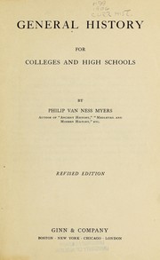 Cover of: A General History for Colleges and High Schools