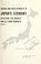 Cover of: Trends and developments in Japan's economy affecting the market for U.S. farm products, 1950-62