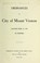 Cover of: Ordinances of city of Mount Vernon, adopted April 16, 1907, as amended