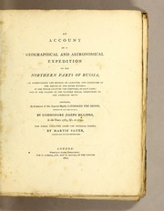 Cover of: An account of a geographical and astronomical expedition to the northern parts of Russia by Martin Sauer