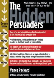Cover of: The Hidden Persuaders by Vance Packard