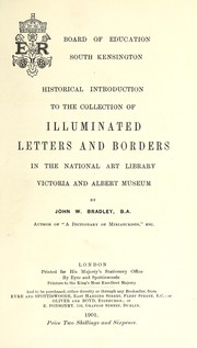 Cover of: Historical introduction to the collection of illuminated letters and borders in the National Art Library, Victoria and Albert Museum
