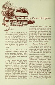 Cover of: Zebulon B. Vance Birthplace, state historic site: Weaverville, North Carolina