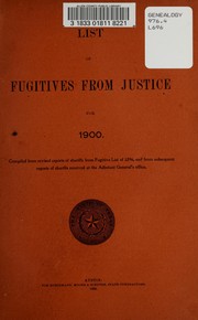 Cover of: List of fugitives from justice for 1900