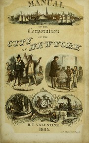 Cover of: Manual of the Corporation of the City of New York, 1865