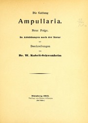 Cover of: Die Gattung Ampullaria: neue Folge : in Abbildungen nach der Natur mit Beschreiben