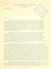 Cover of: [Form letter in regard to Notice of quarantine no. 63]