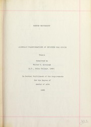Cover of: Algebraic transformations of infinite series | Walter Thomas Moreland