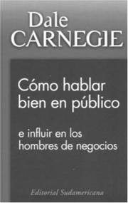 Cover of: Como hablar bien en publico by Dale Carnegie