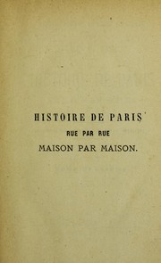 Cover of: Les anciennes maisons de Paris