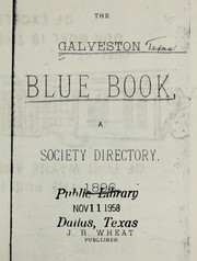 Cover of: Galveston Blue book by 