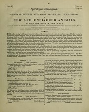 Cover of: Spicilegia zoologica; or, original figures and short systematic descriptions of new and unfigured animals