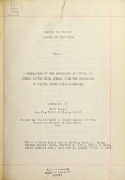 Cover of: Comparison of the successes of pupils at summer review high school with the successes of pupils under trial promotion