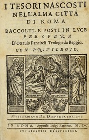 Cover of: I tesori nascosti nell'alma città di Roma by Ottavio Panciroli