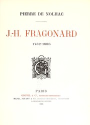 Cover of: J.-H. Fragonard, 1732-1806 by Pierre de Nolhac