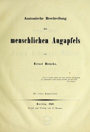 Cover of: Anatomische Beschreibung des menschlichen Augapfels ...