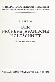 Cover of: Der frühere japanische holzschnitt by Carl Einstein