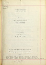Cover of: Pupil participation in school government by James Clifford Geer