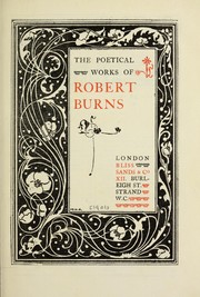 Cover of: The poetical works of Robert Burns by Robert Burns