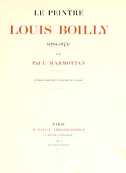 Cover of: Le peintre Louis Boilly (1761-1845)