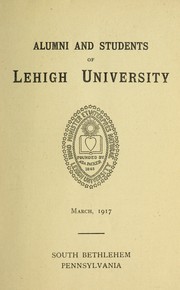 Cover of: Alumni and students of Lehigh University
