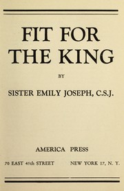 Cover of: Fit for the King