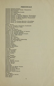 Cover of: Chemistry: Books and periodicals relating to chemistry in all its aspects, especially in its industrial applications and the marketing of chemical products