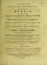 Cover of: Culpeper's English physician ; and complete herbal