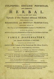 Cover of: Culpeper's English physician ; and complete herbal
