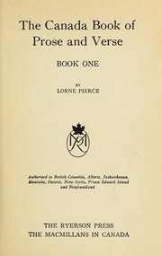 Cover of: The Canada book of prose and verse