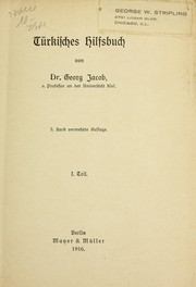 Cover of: Tu rkisches Hilfsbuch