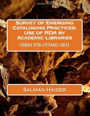 Cover of: Survey of emerging cataloging practices by 