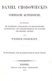 Cover of: Daniel Chodowiecki's sämmtliche Kupferstiche.