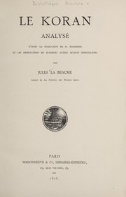 Le Koran analyse by Jules La Beaume