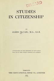 Cover of: Studies in citizenship by James McCaig