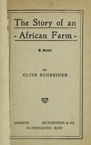 Cover of: The story of an African farm: a novel