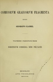 Cover of: Comicorum graecorum fragmenta: Doriensium comoedia mimi phylaces