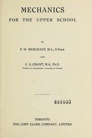 Cover of: Mechanics for the upper school
