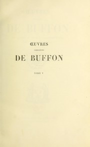 Cover of: Œuvres complètes de Buffon avec la nomenclature Linnéenne et la classification de Cuvier