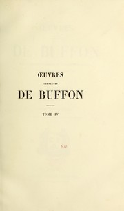 Cover of: Œuvres complètes de Buffon avec la nomenclature Linnéenne et la classification de Cuvier