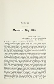 Cover of: Memorial Day 1903 by Illinois. Office of the Superintendent of Public Instruction