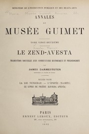 Cover of: Le Zend-Avesta: traduction nouvelle avec commentaire historique et philologique