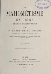 Cover of: Le Mahome tisme en Chine et dans le Turkestan Oriental by Claude Philibert Dabry de Thiersant