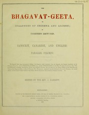 Cover of: The Bhagavat-Geeta, or dialogues of Krishna and Arjoon | 