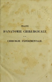 Cover of: Trait©♭ d'anatomie chirurgicale et de chirurgie exp©♭rimentale