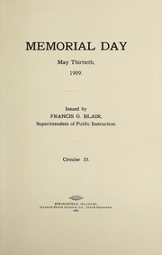 Cover of: Memorial Day, May thirtieth, 1909
