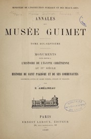 Cover of: Monuments pour servir a l'histoire de l'Egypte chre tienne au IVe sie  cle: histoire de Saint Pakho me et de ses communaute s ; documents coptes et arabe, ine dits, publie s et traduits