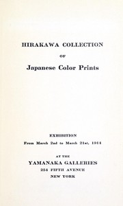 Cover of: Hirakawa collection of Japanese color prints