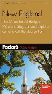 Cover of: Fodor's New England (25th Edition) by Fodor's