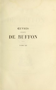 Cover of: Œuvres complètes de Buffon avec la nomenclature Linnéenne et la classification de Cuvier